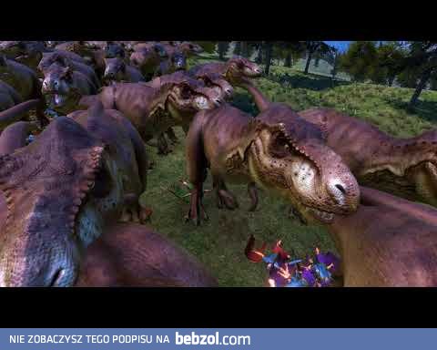 Dinosaurs ( T-rex, Velociraptor, Spinosaurus) vs 30000 Romans