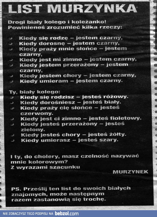 List od murzynka