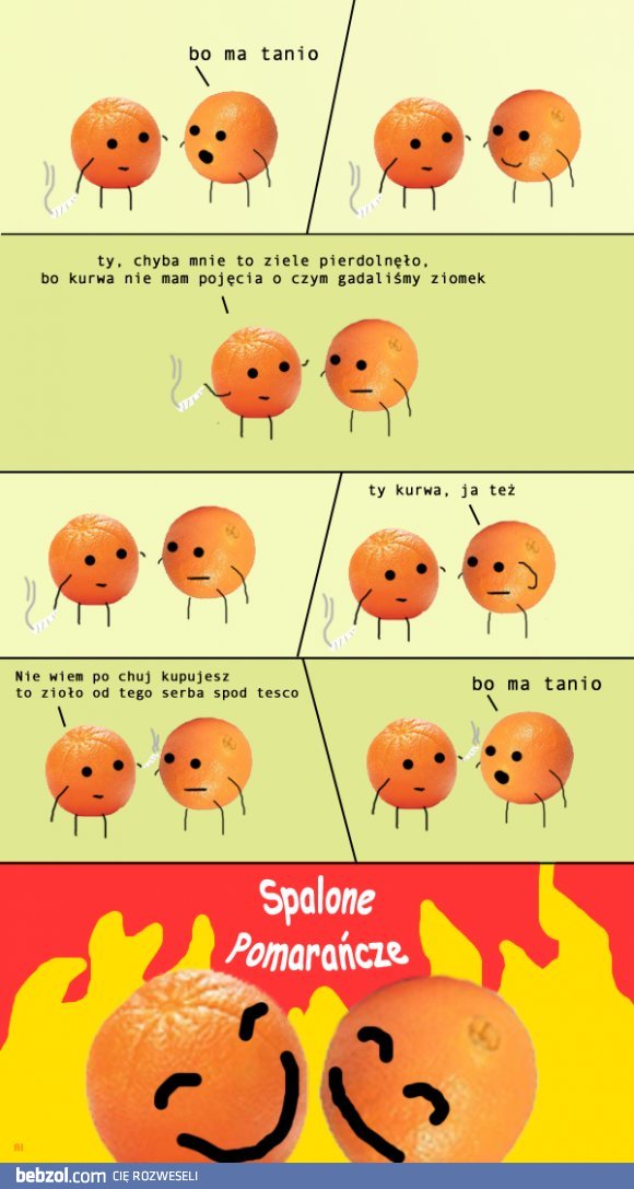 Upalone pomarańcze