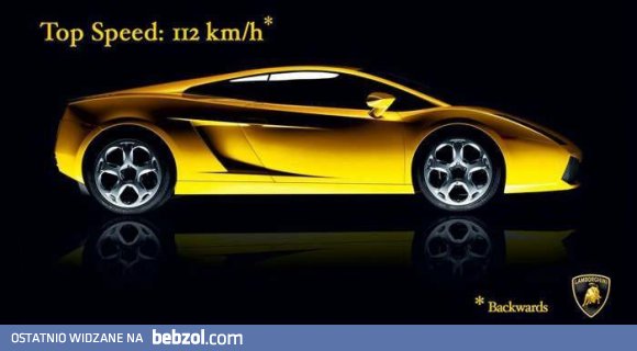 Prędkość maksymalna 112 KM/h... na wstecznym