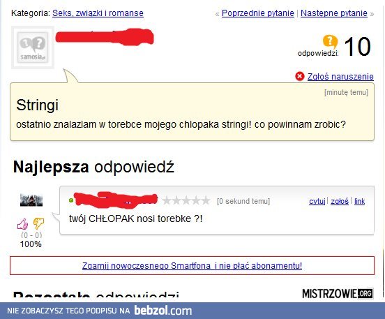 Stringi mojego chłopaka