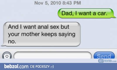 Tato, chcę samochód!