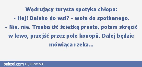 Turysta spotyka chłopa