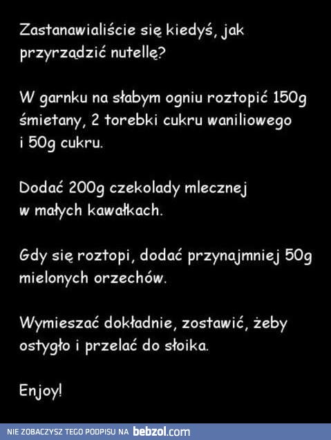 Przepis na nutellę!