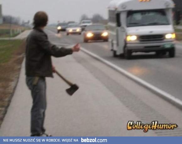 Sympatyczny autostopowicz