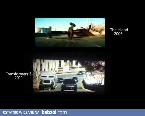 Sceny z filmu The Island w Transformers 3