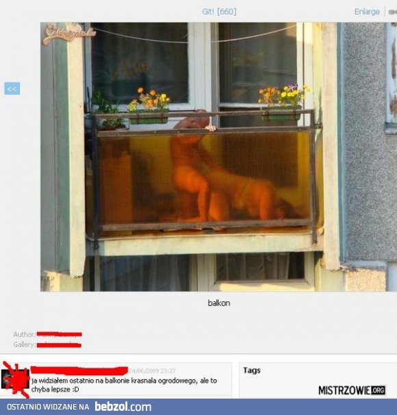Balkonowa rzeżba.. 
