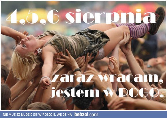 4-6 sierpnia - zaraz wracam!