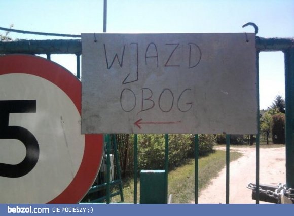 Wjazd obog ->