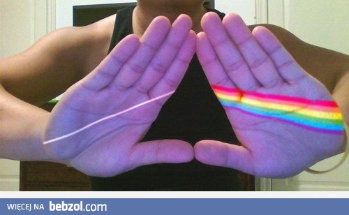 Tęcza na dłoni