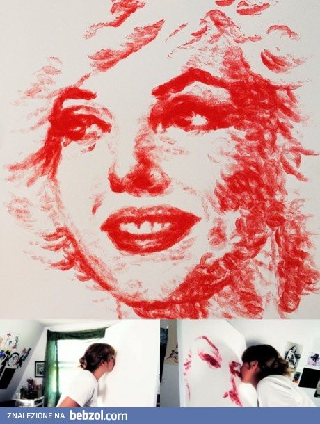 Marylin namalowana ustami