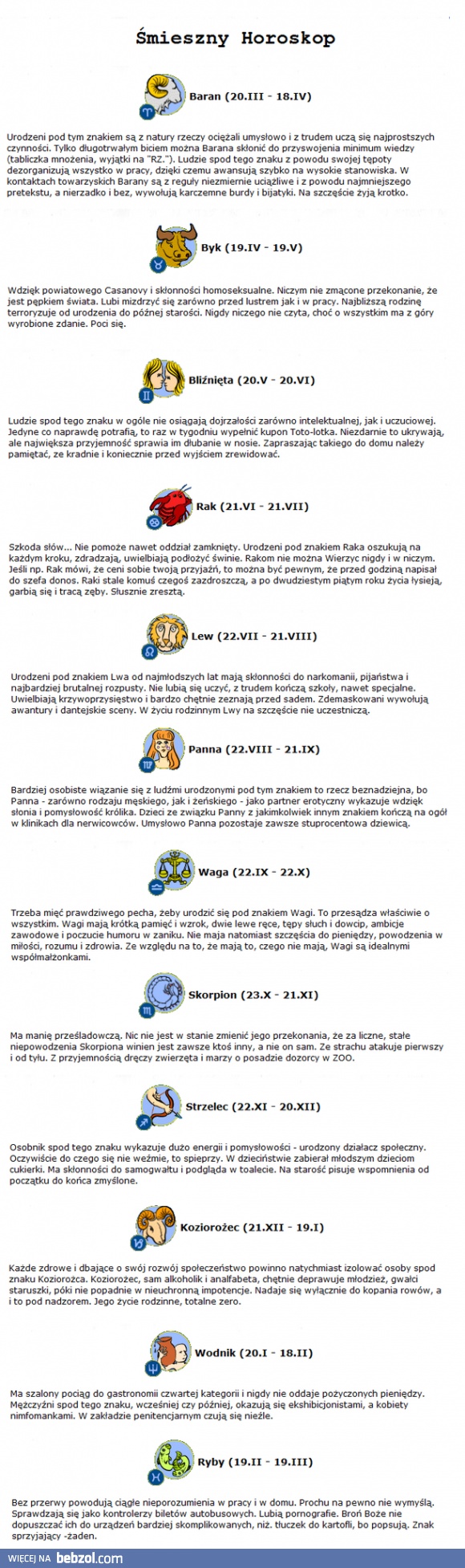 Śmieszny horoskop 