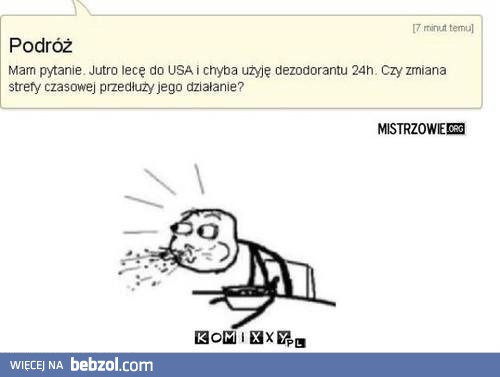 Strefa czasowa i dezodorant