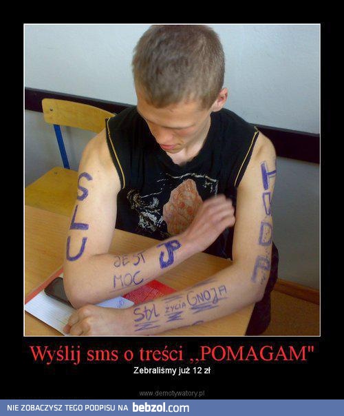 Wyślij SMS'a o treści 