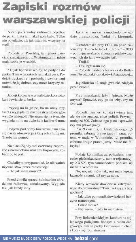 Rozmowy policjantów 