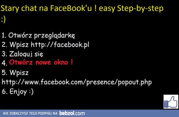 Stary czat na Facebook'u