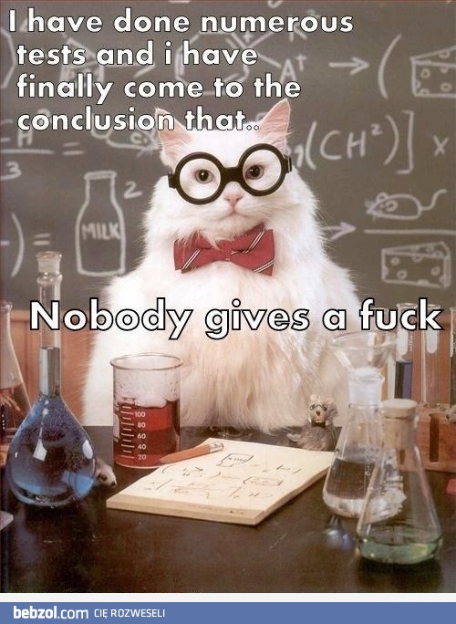 Zrobiłem już wiele testów ...