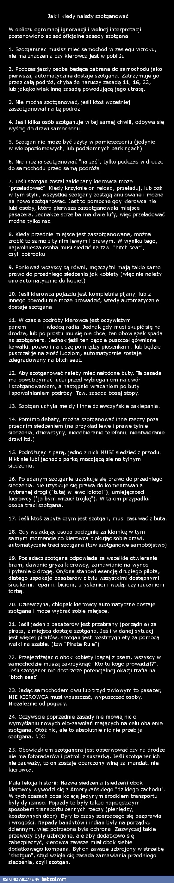 Jak i kiedy należy szotganować