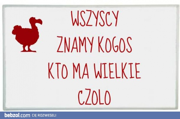 Wszyscy znamy kogoś kto ma wielkie czoło 