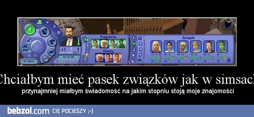 Pasek związków jak w Simsach 