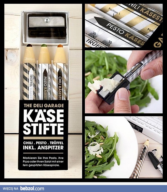 Parmezan w postaci ołówka 