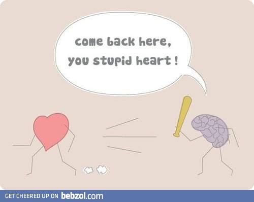 Come back here, stupid heart