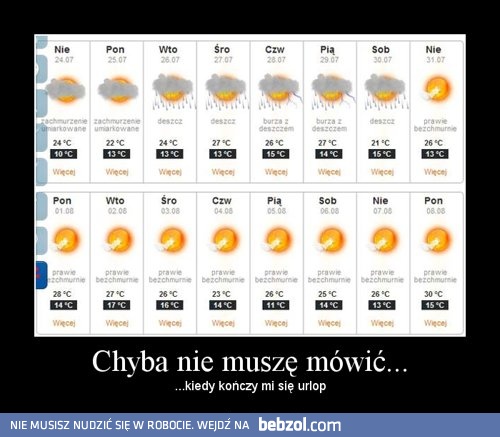 Pogoda ewidentnie robi nam na złość