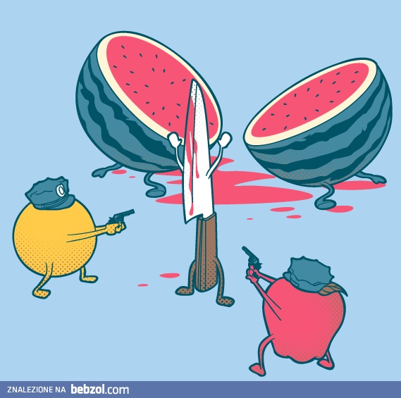 Arbuz i nóż zabijaka