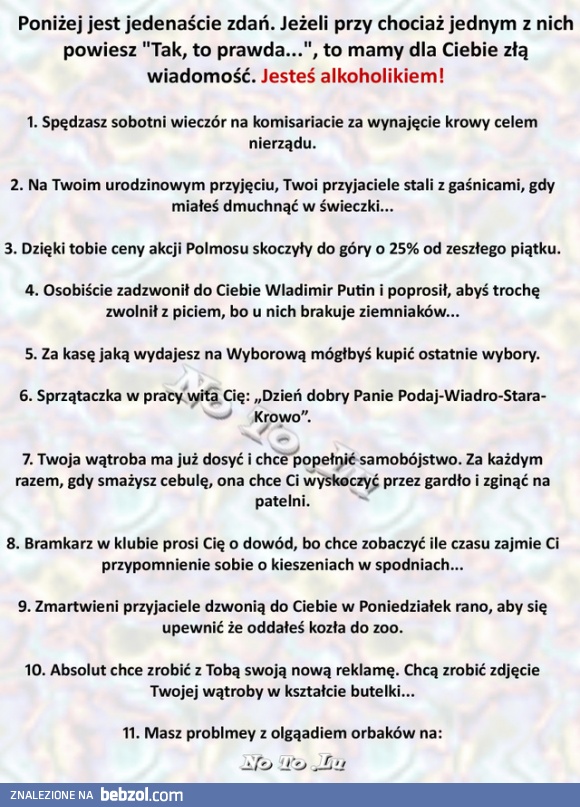 Sprawdź czy jesteś alkoholikiem