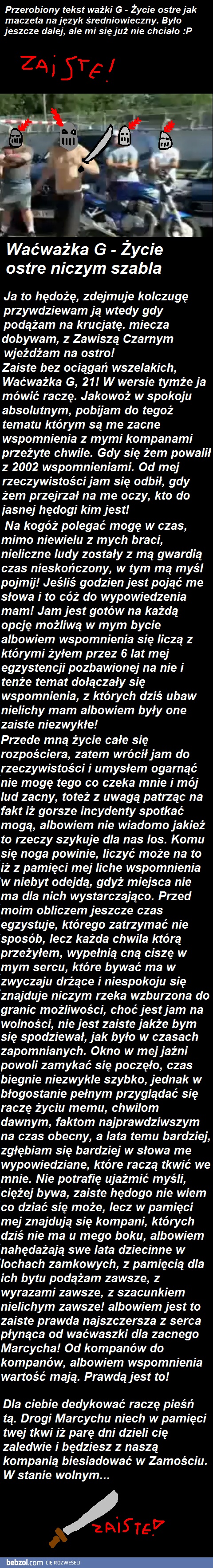 Życie ostre niczym szabla
