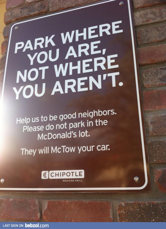 Best parking sign I've seen to date.