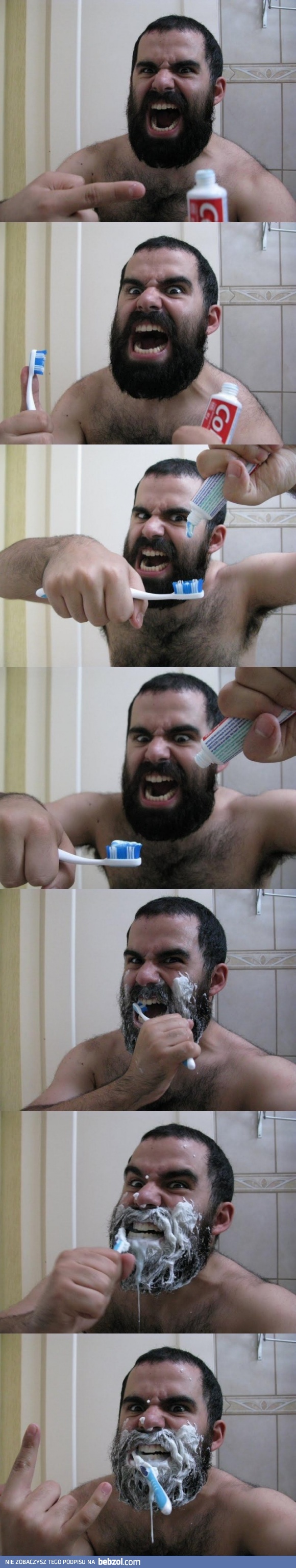 Myj zęby jak prawdziwy mężczyzna!