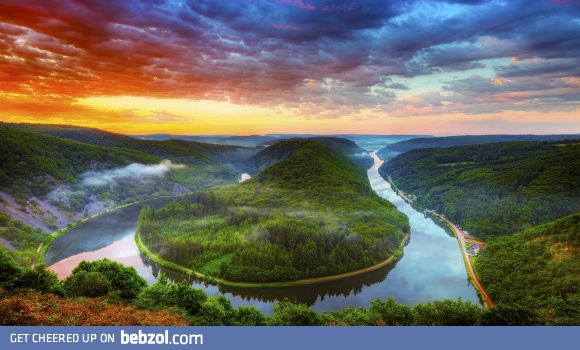 Saar River near SaarLouis, Germany 
