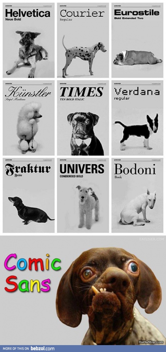 Fonts as Dogs
