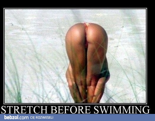 Przed pływaniem trzeba się porządnie rozciągnąć