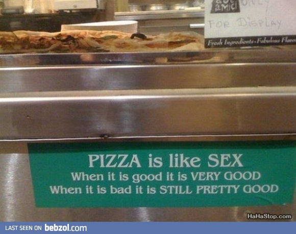Pizza and sex