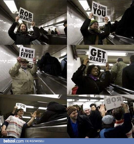 Bob chce przybić z tobą piątkę!