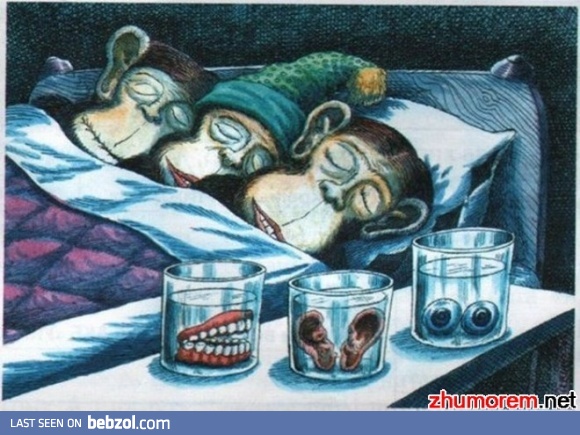 I don't hear, I don't see, I don't speak... I am sleeping!