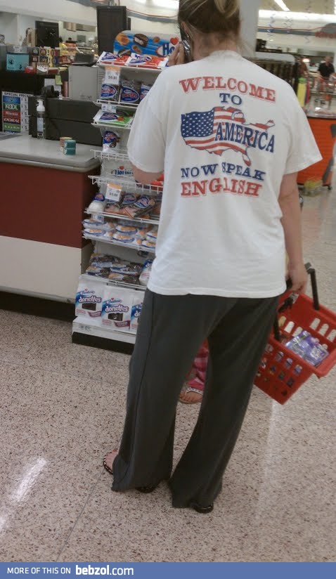 We speak English in America