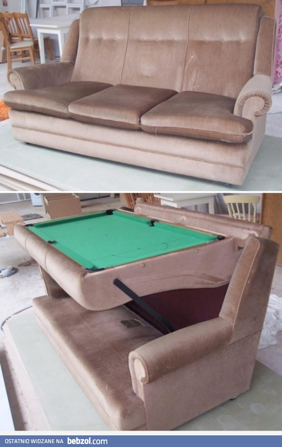 Łóżko z bilardem 