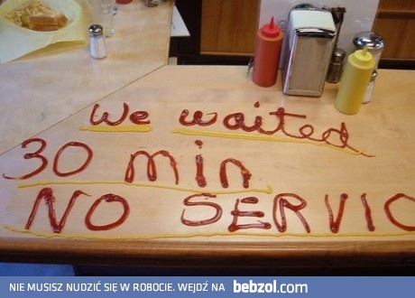 Zdenerwowany klient pozostawił po sobie wiadomość