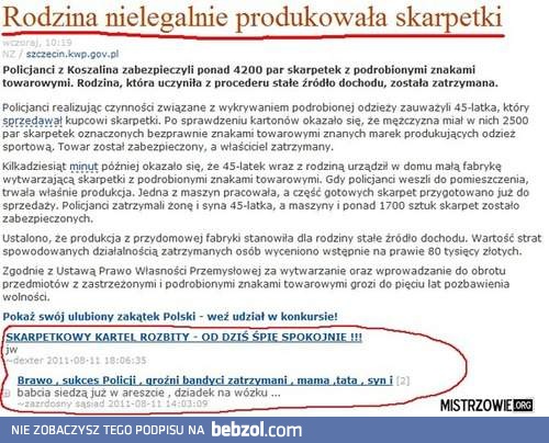 Nielegalna produkcja skarpetek