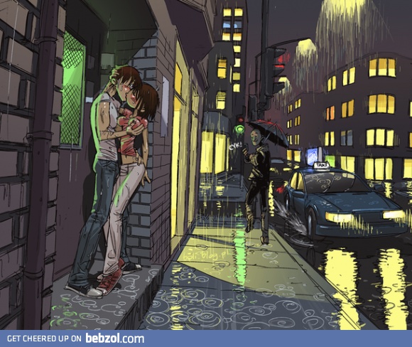 in the rain