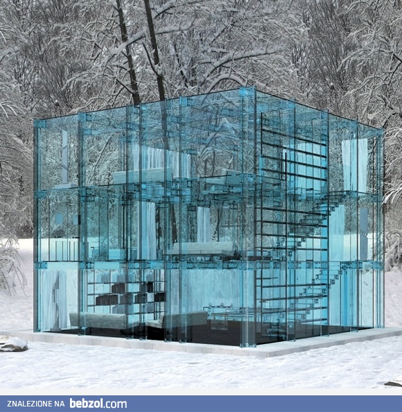 Przeźroczysty domek