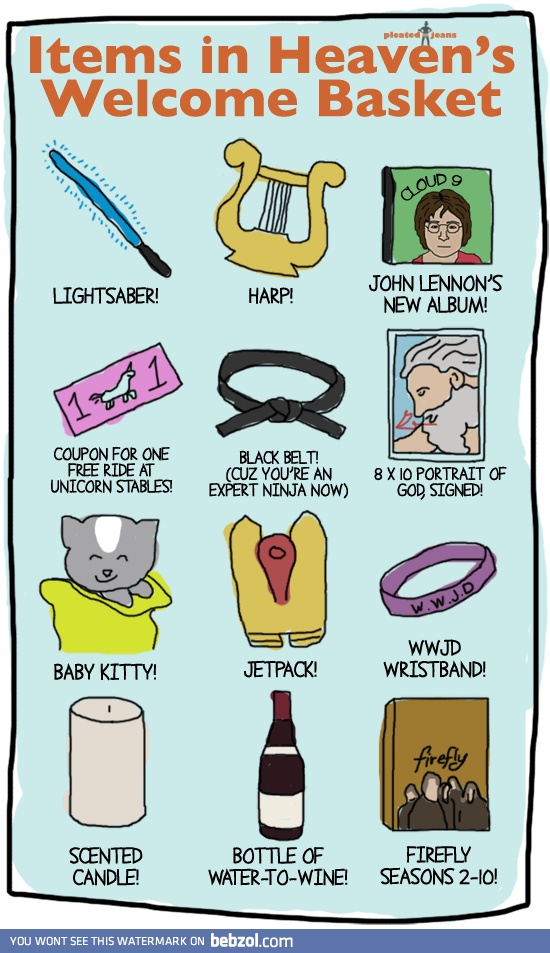 Items in Heaven's Welcome Basket 