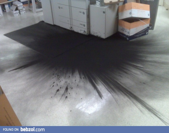 Toner bomb.