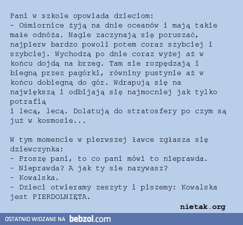 Nauczycielka i ośmiornica 