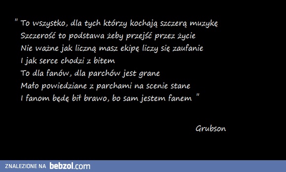 Grubson - Szczery   !!