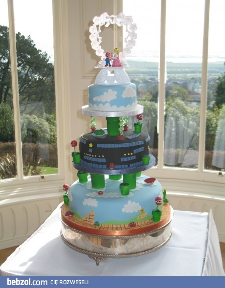 Tort weselny z serii Super Mario