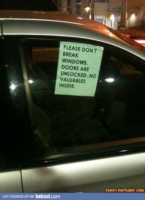 Don't break the glass